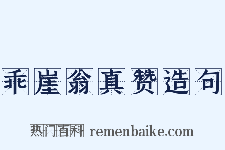 乖崖翁真赞造句是什么意思的图片